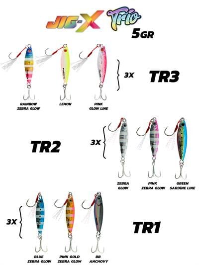 Fujin Jig-X Trio 3lü Micro Jig 5gr