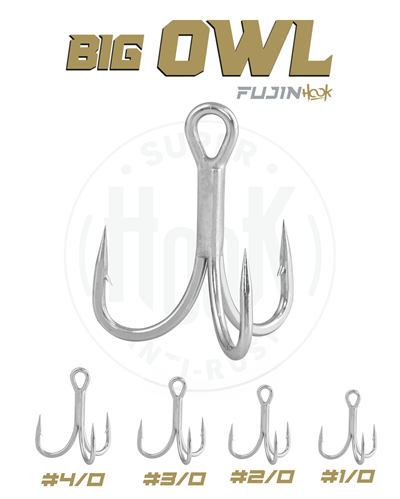 Fujin Big OWL Süper Anti-Rust Üçlü Kanca