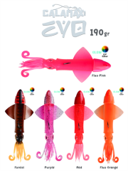 Fujin Calamax EVO 190gr Combo Squid Silikon Yem