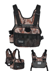 Fujin Tactical Vest Brown Camo Balıkçı Çantası