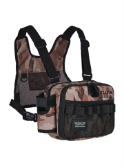 Fujin Tactical Vest Brown Camo Balıkçı Çantası