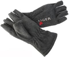 Eiger Fleece Glove Half Fingers Dark Grey