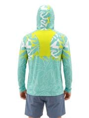 Fujin Pro Angler S26 T-Shirt Hooded Izohips Bold Mint