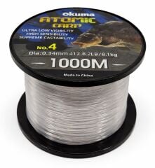 Okuma Atomic Carp Nylon Clear Color 1000m Misina