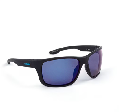 Shimano Eyewear Antares Matte Black & Blue Mirror