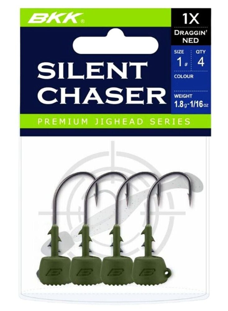 BKK Silent Chaser Draggin NED-Green Jighead