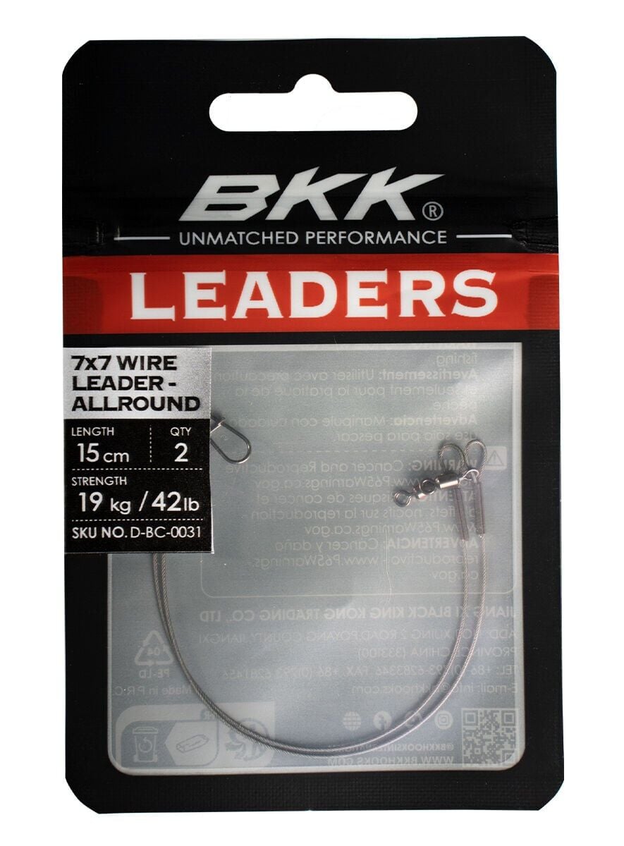 BKK 7X7 Wire Leader Allround Duolock Snap