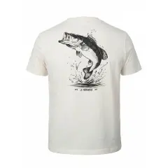 Shimano Ekru Levrek Baskılı T-Shirt